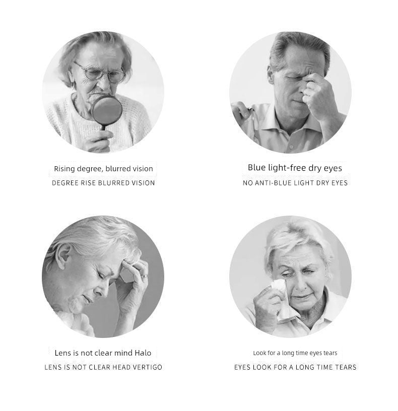 Frameless Business Color-Changing Reading Glasses Men Middle-Aged and Elderly HD Anti-Blue Ray Radiation Indoor and Outdoor Dual-Use Presbyopic Glasses