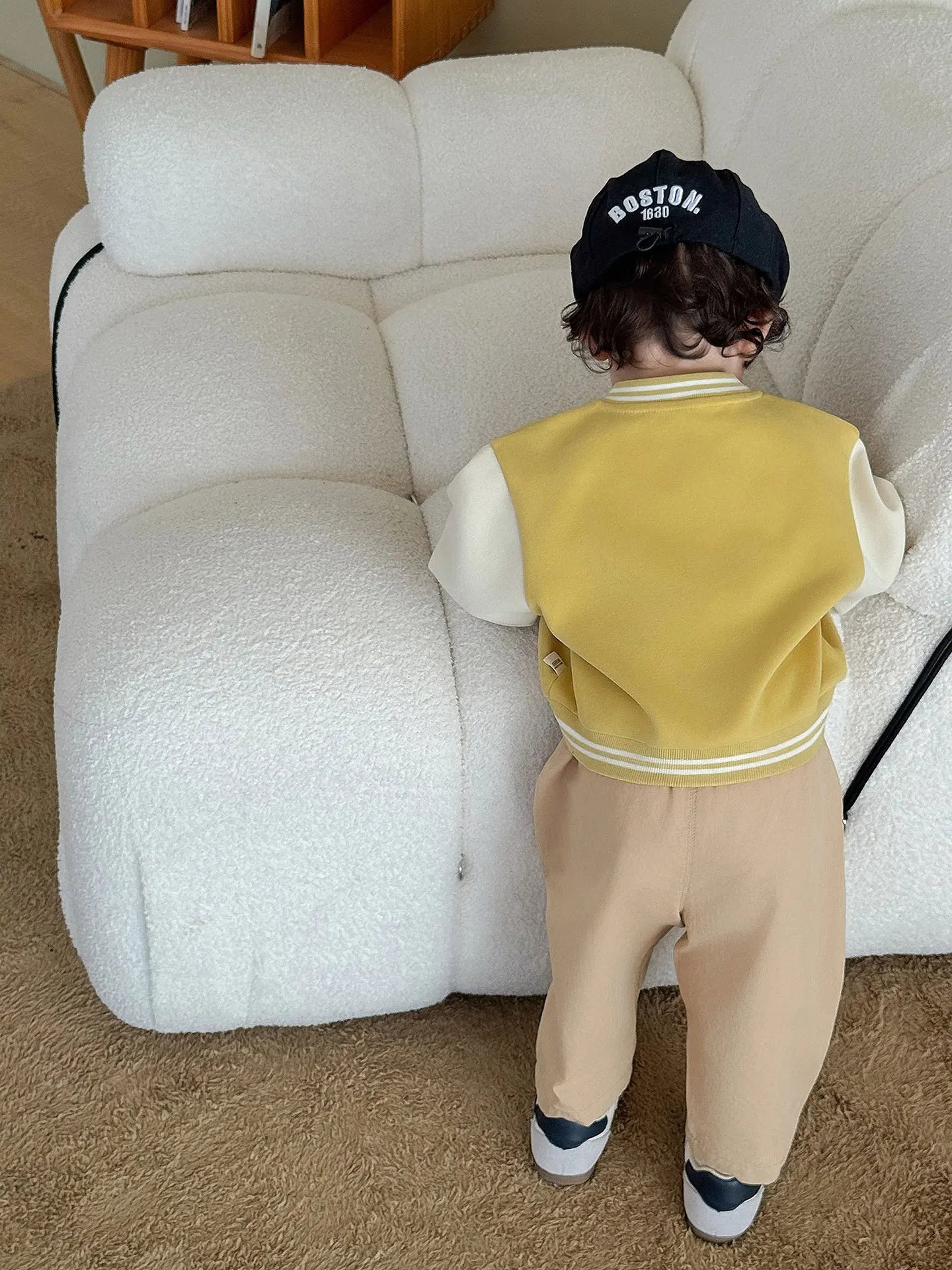 2025 Fall New Toddler Kids Pants Cotton Cartoon Embroidered Harem Pants Baby Boy Casual Striped Denim Baggy Trousers