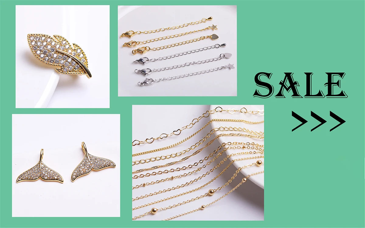 18K Gold Plated Brass Stripe Crimp End Beads Stopper Open Crimp Beads Covers DIY Handmade Crafts Accessories For Jewelry