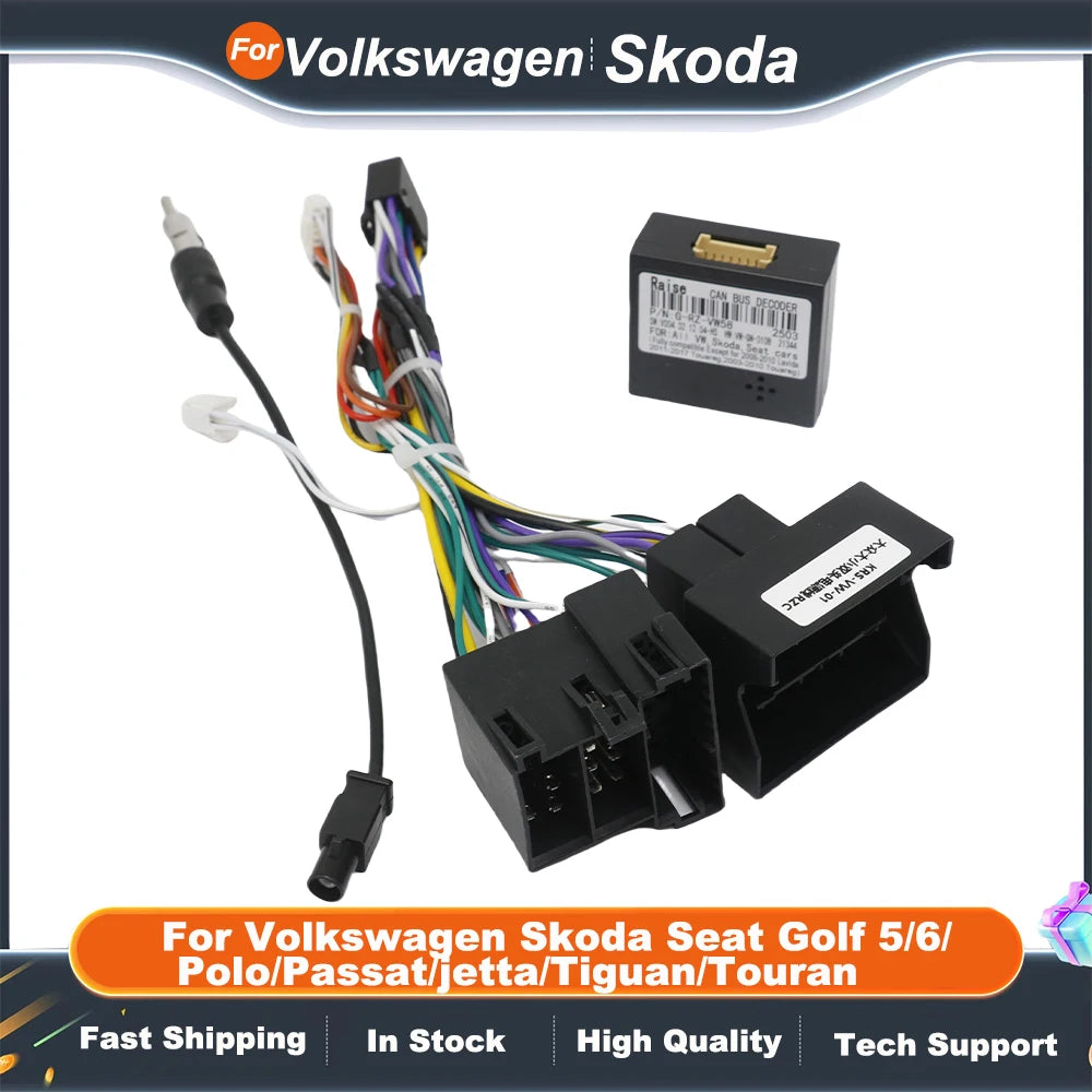 Raise VW-RZ-08 VW-RZ-58 Canbus Box For Android Volkswagen Skoda Seat Golf 5/6/Polo/Passat/jetta/Tiguan/Touran DVD Car Player