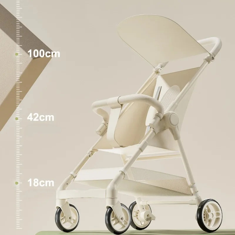 Lightweight Baby Stroller Compact Travel Stroller for Baby Toddler Easy Fold with Cup Holder Plate Canopy for Airplane Outdoor