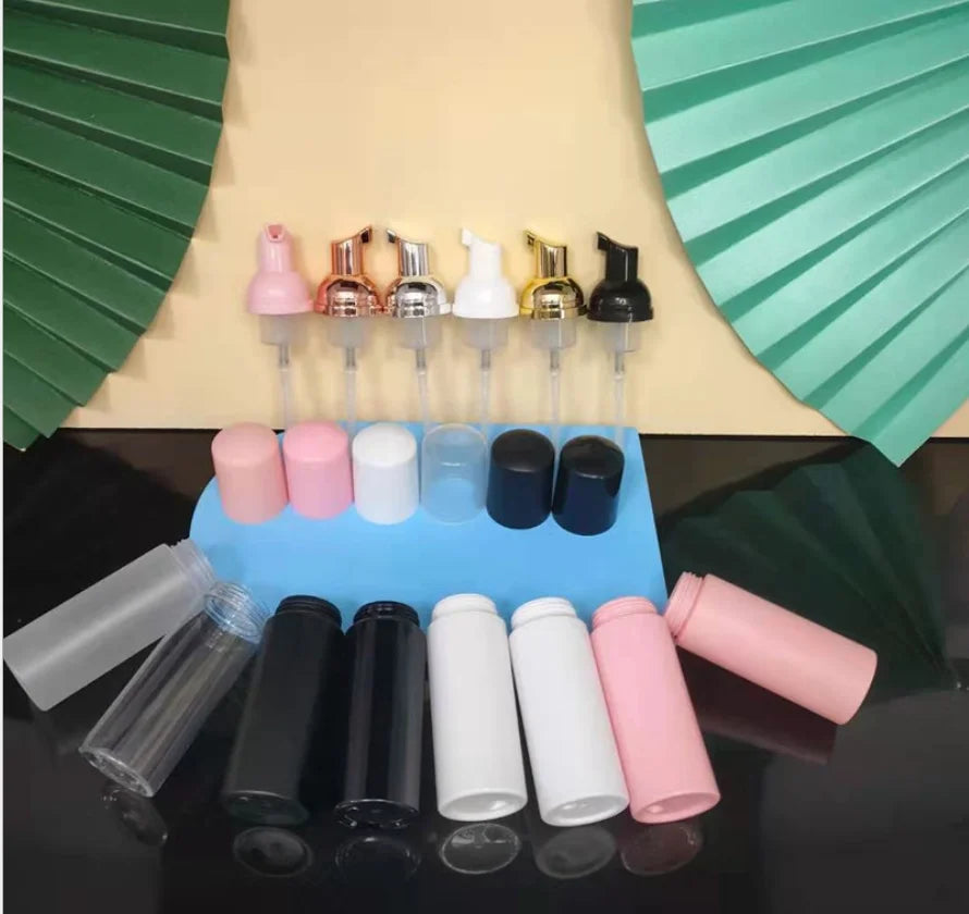 10pcs/lot 60ML 2oz Empty eylelash foam pump bottle cream cleanser bubble plastic bottle mascara cleansing bottle