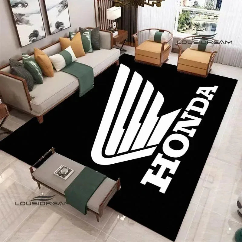 HRC HONDA Motorcycle Logo Printed Carpet Non-slip Carpet Carpets for Living Room Yoga Mat Outdoor Carpet Birthday Gift