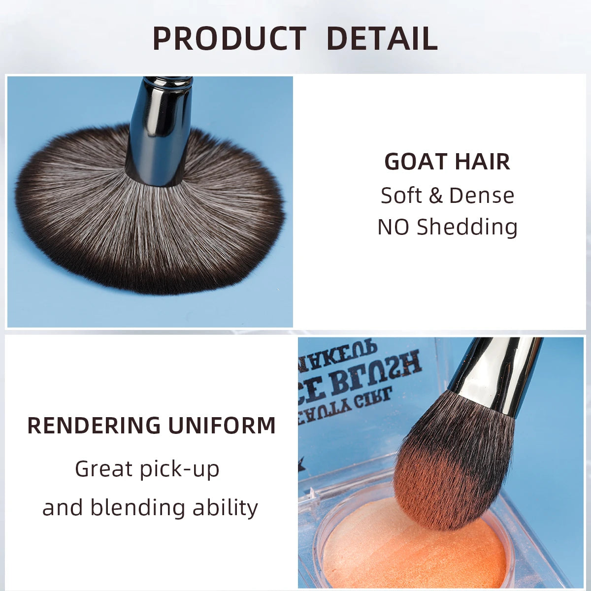 OVW Makeup Brushes Natural Hair Foundation Powder Eyeshadow Contour Professional Makeup brush Set Kit maquiagens