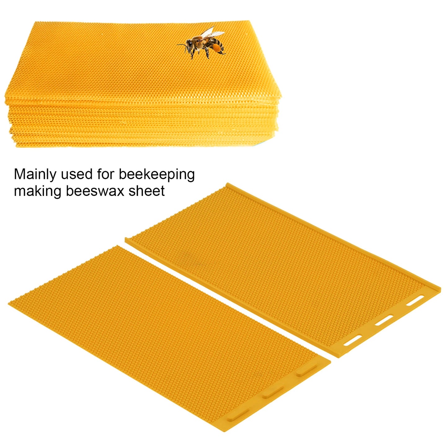 2PCS 5.4mm Beeswax Press Mold DIY Rubber Comb Foundation Sheet Beekeeping Accessory Yellow Beeswax Sheet Beeswax Press Embosser