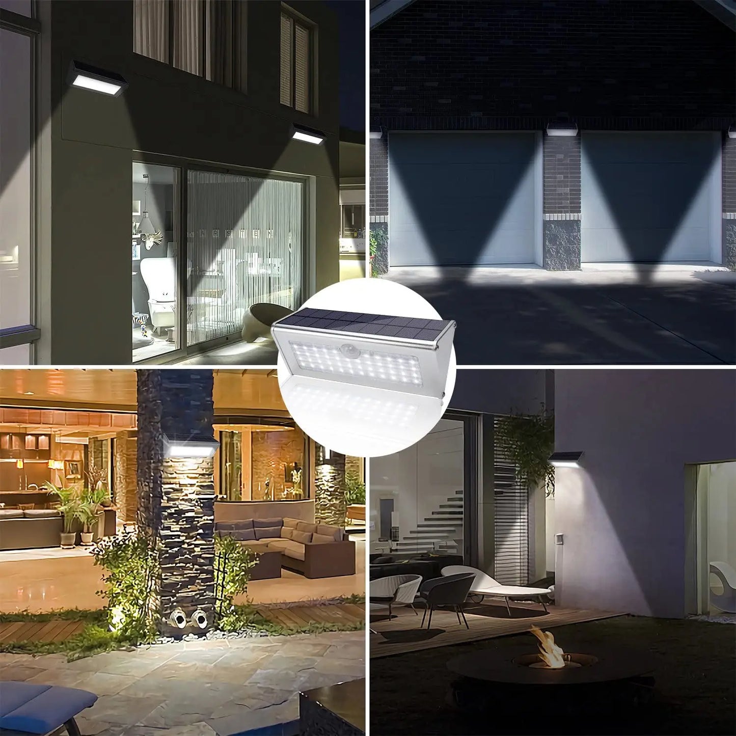 Solar LED Light Outdoor WaterProof Aluminum RIR Motion Sensor Solar Powered Path Lamp for Garden Fence Wall Security Lighting