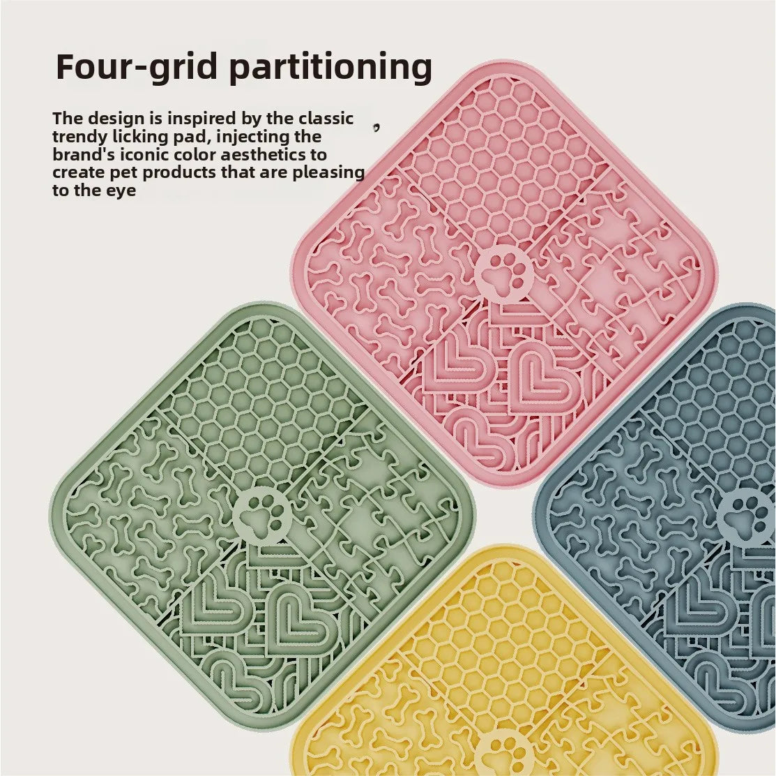 Silicone Pet Licking Mat for Dogs And Cats Slow Feeder Pad Anxiety Relief Bathing Grooming Pet Supplies