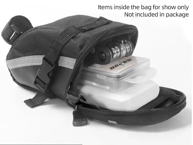 Bicycle Rear Saddle Bag Cycling Accessories Storage Panner Streamlined Tail Bag Pouch for MTB Road Bike W/Loop to Attach Light
