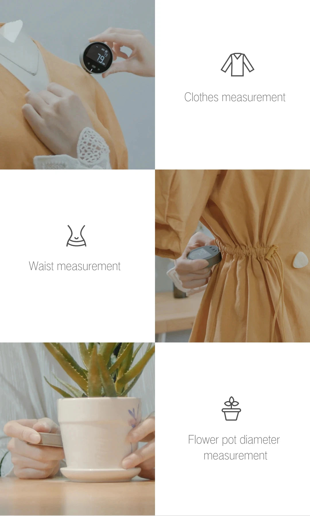 ATUMAN DUKA Electronic Ruler Rechargeable 8 Functions Rangefinder Portable HD LCD Screen Long Standbuy Multifunction ruler