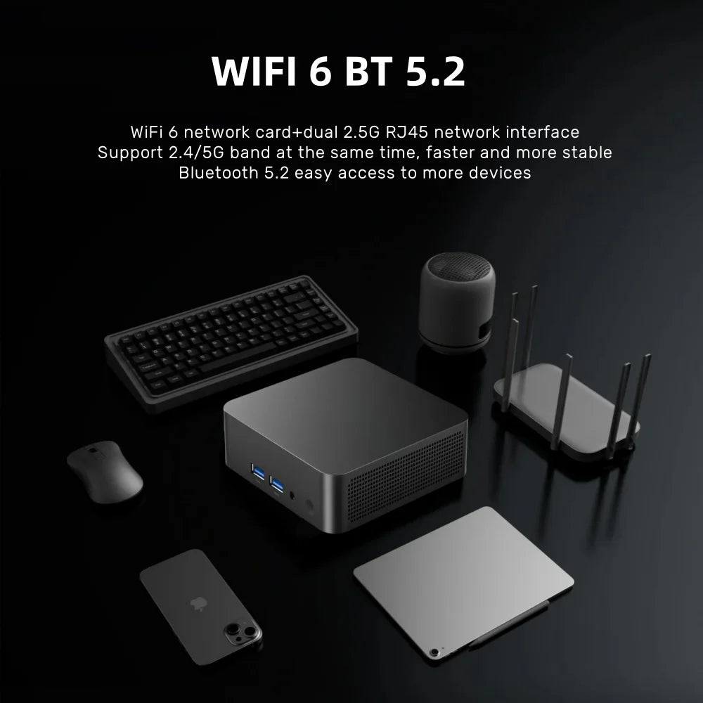 Mini PC Windows 11 Intel N150 Desktop Gaming Portable Computer PC 16GB 32GB RAM 1TB 2TB M.2 SSD MINIPC WiFi6 Office BT5.2 minipc