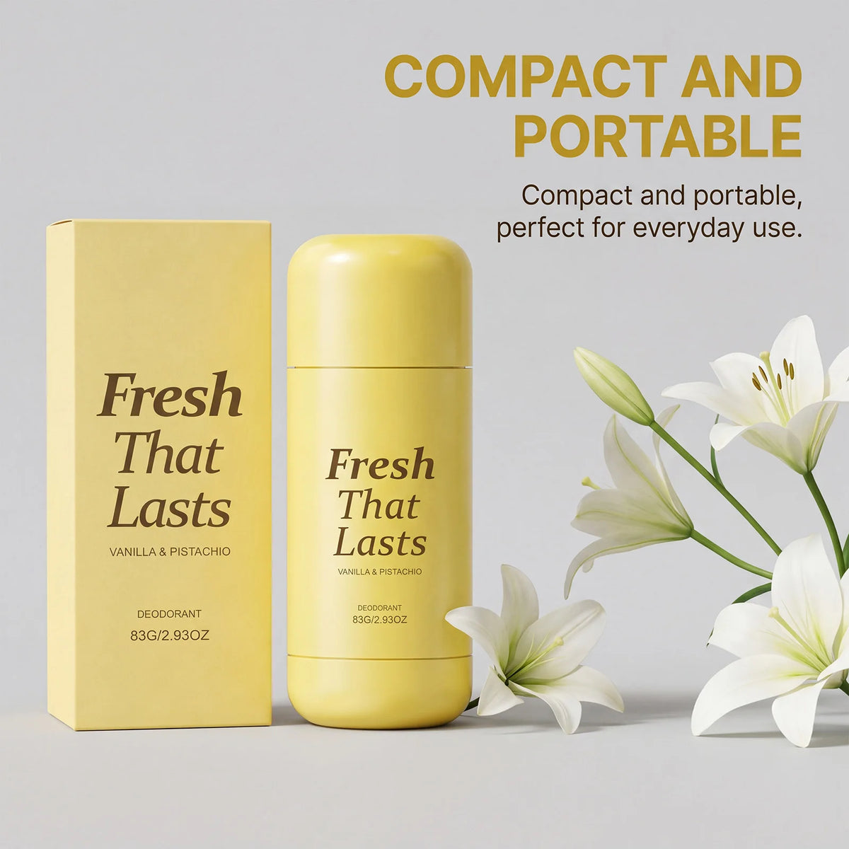 Vanilla Deodorant Stick Armpit Antiperspirant Odor Eliminator Brightening Skin Care Products Kojic Acid Turmeric Deodorant 83g