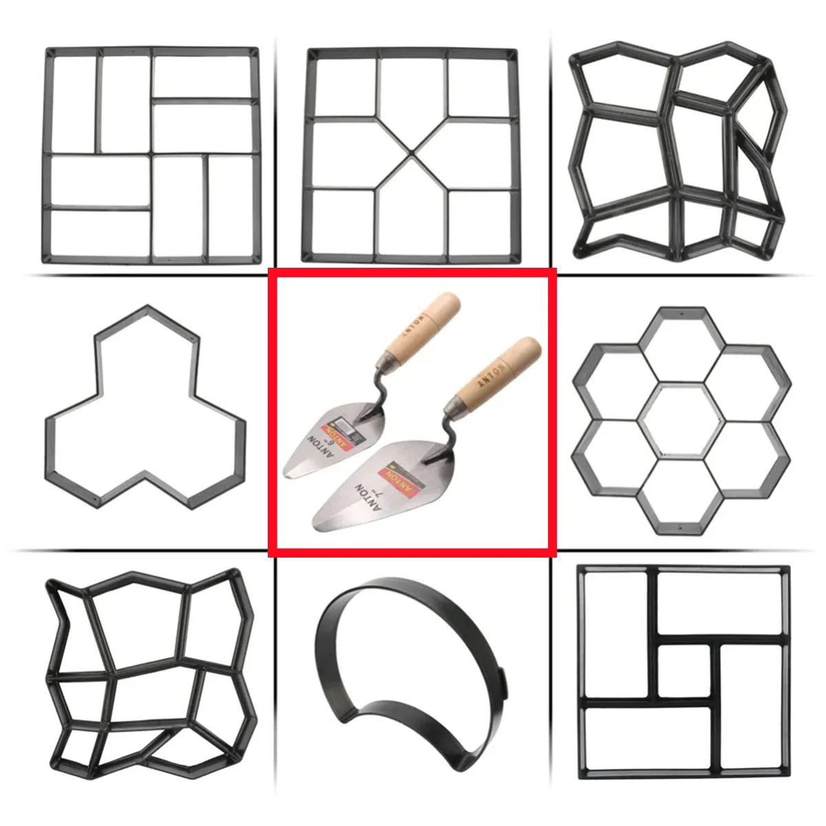 Carbon Steel Plastering Trowel 6 inch 7 inch Pointed Bricklaying Knife Round Wooden Handle Trowel Wall Brick Trowel Mason Tools