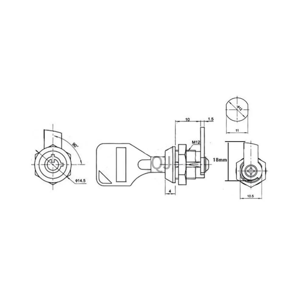 MS102 Small Plum Blossom Pinball Attendance Machine Small Lock Electric Cabinet Advertising Light Cylindrical Lock