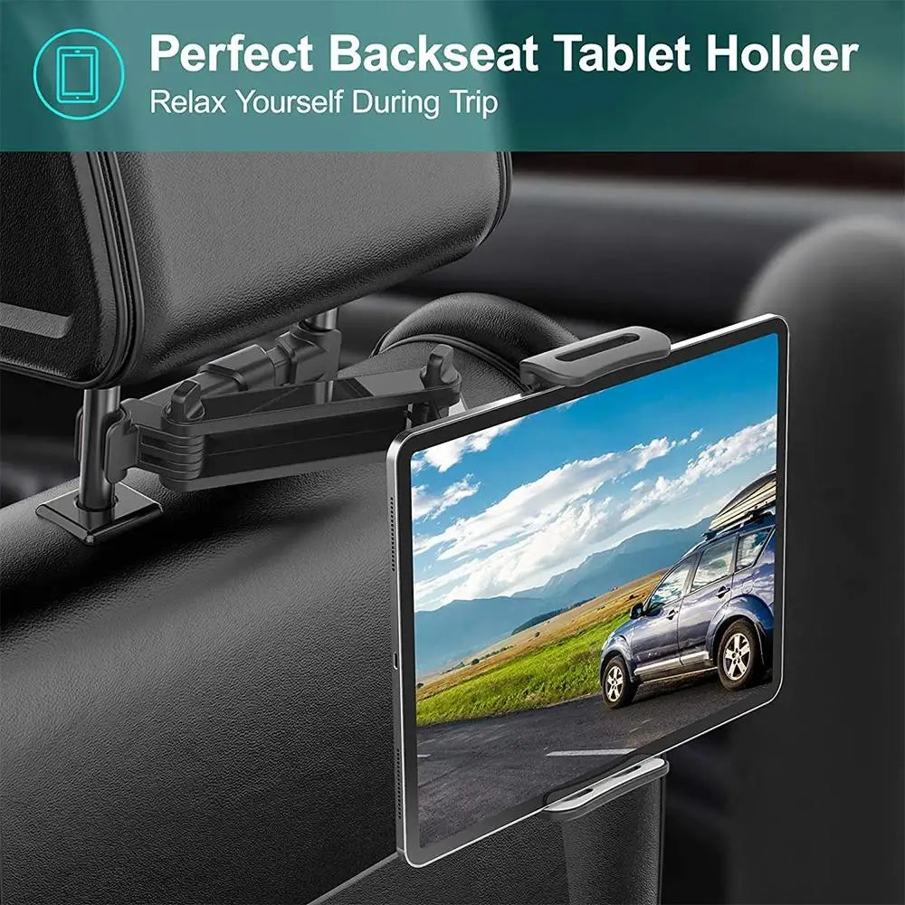 Universal Telescopic Mobile Phone Stand 360 Degree Rotation Tablet Holder Car Back Seat Headrest Bracket For iPad iPhone Huawei