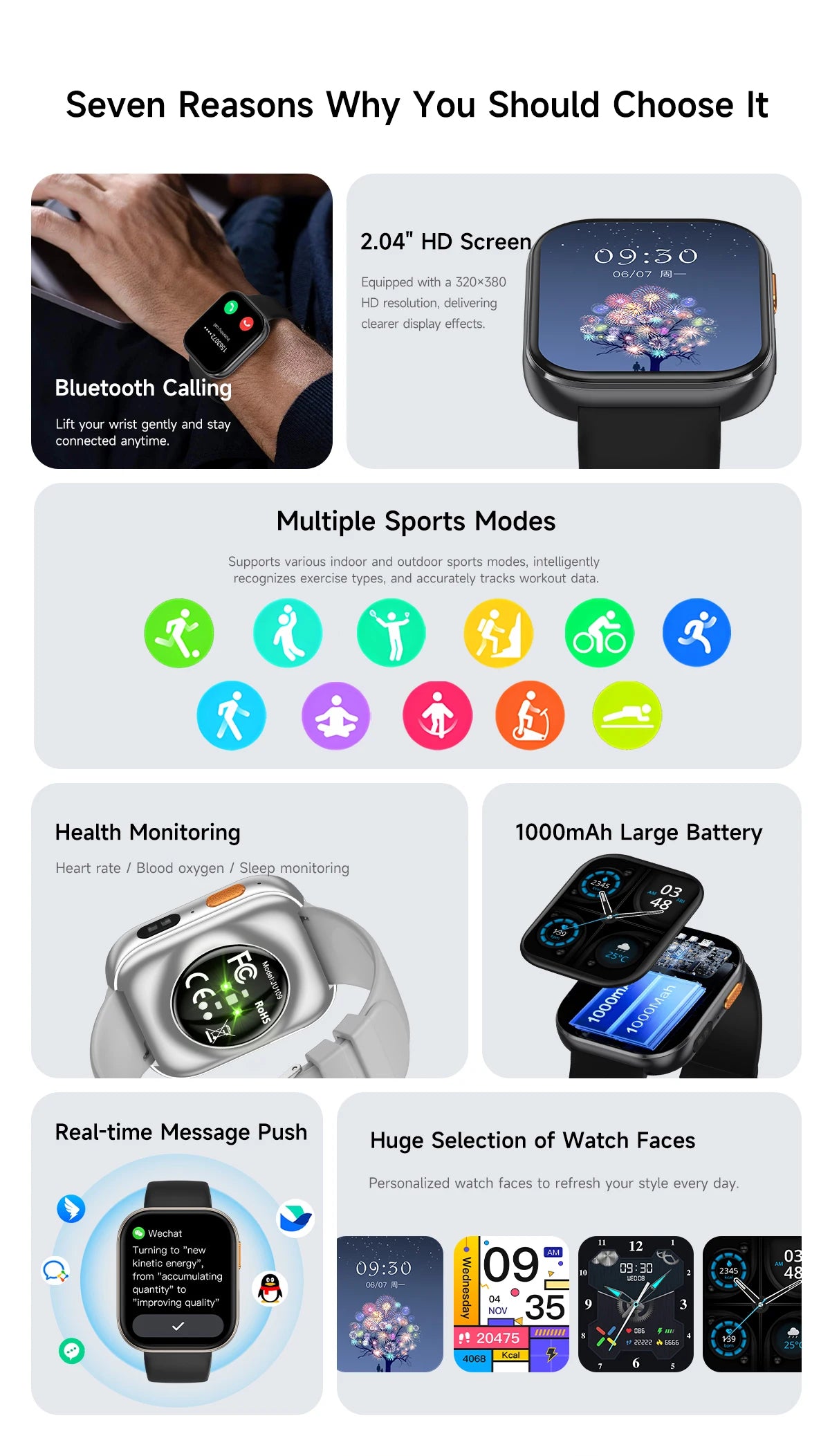 2025 New Military Grade Smartwatch Men 2.04" HD Screen Waterproof Sports Fitness Tracker Bluetooth call Smartwatch birthday gift