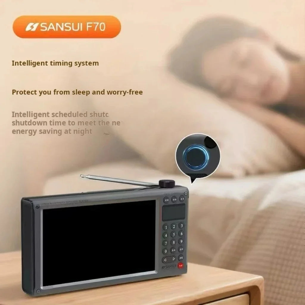 Sansui F70 7-Inch FM Radio MP4 Card Video Player High Definition Screen Multi-purpose Bluetooth E-book Reading Wireless Speaker
