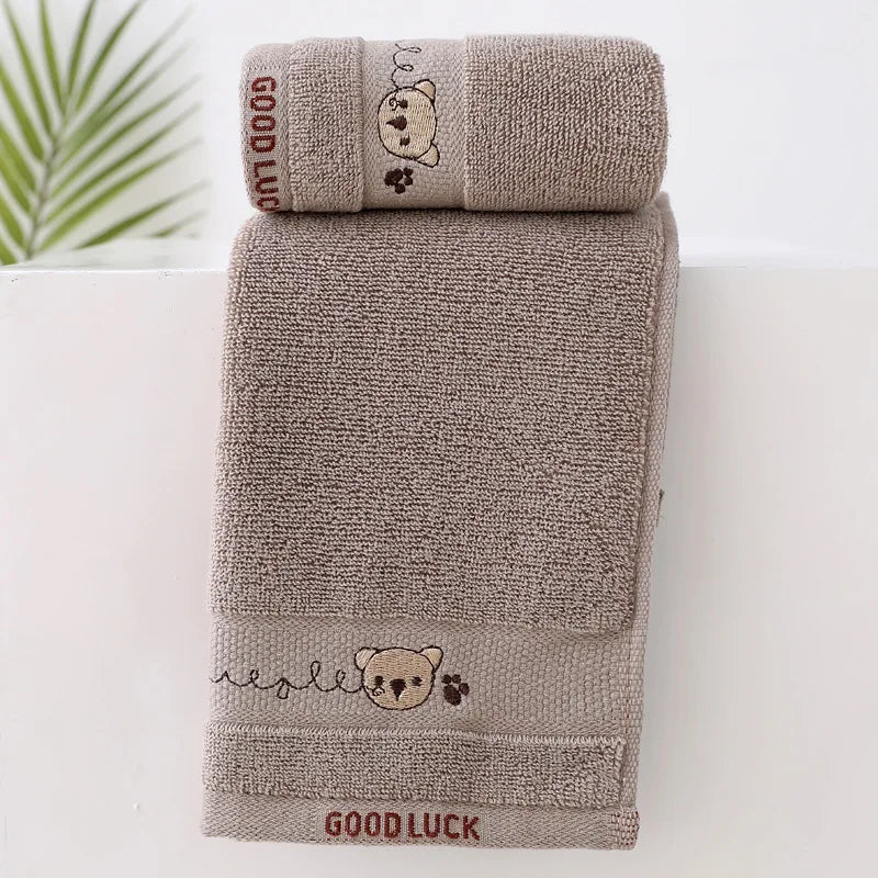 Baby Towels Cotton Bath Towel  Handkerchief Face Washcloth Cute Cartoon Bear Hand Wipe Soft Children Towels Kids Newborn Bathing