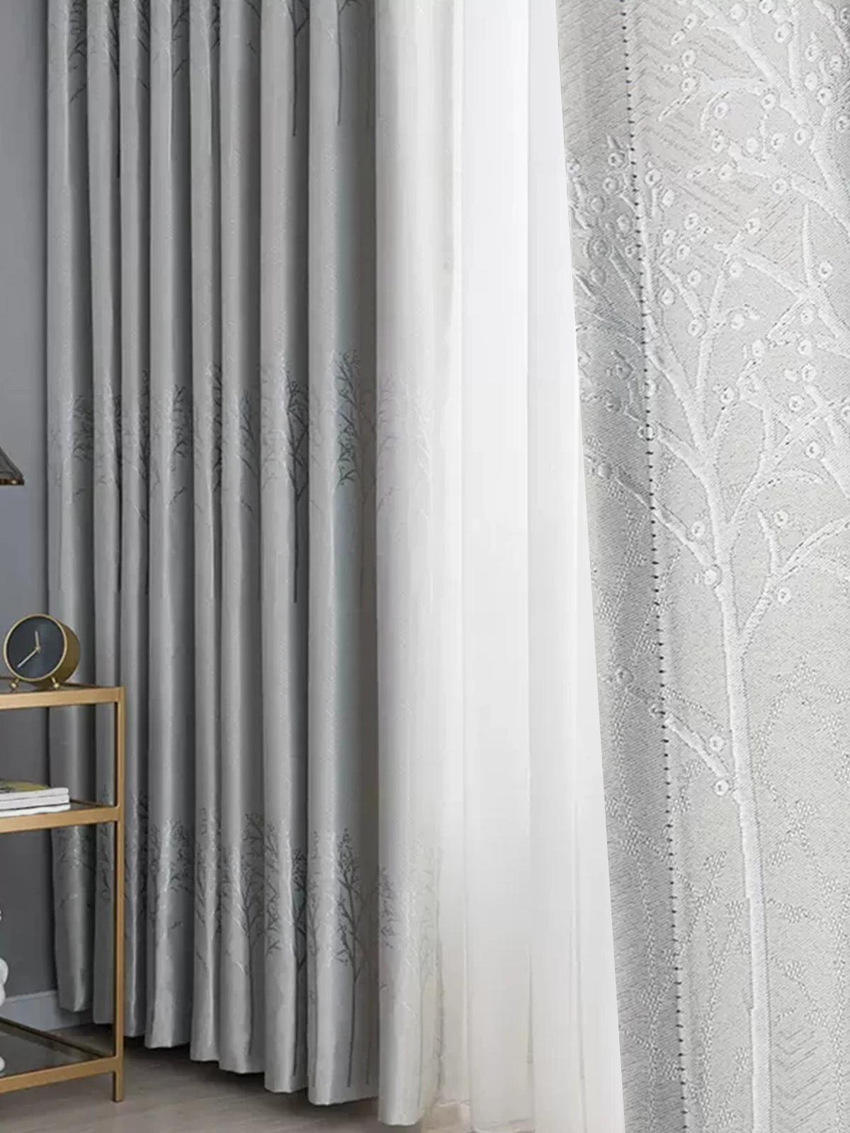 Light Luxury Hgh-End Feel Thick Gray Curtains