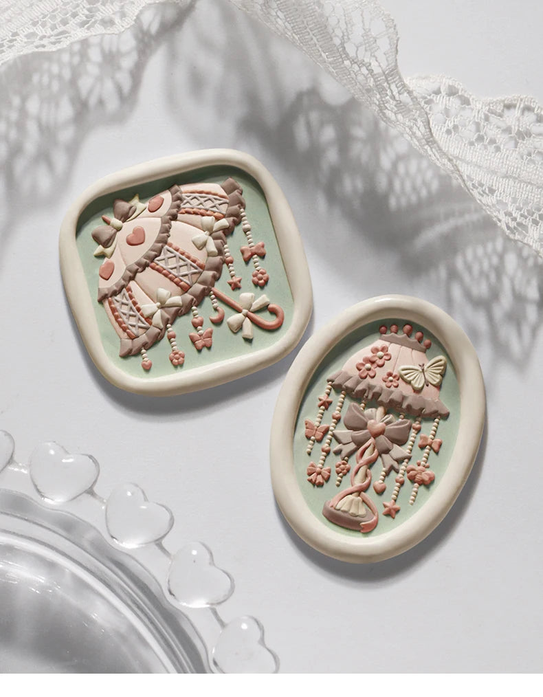 3D Embossed Wax Seal Stamp Retro/Umbrella/Desk Lamp For A Copper Head For DIY Envelope Letter Wedding Invitation Card