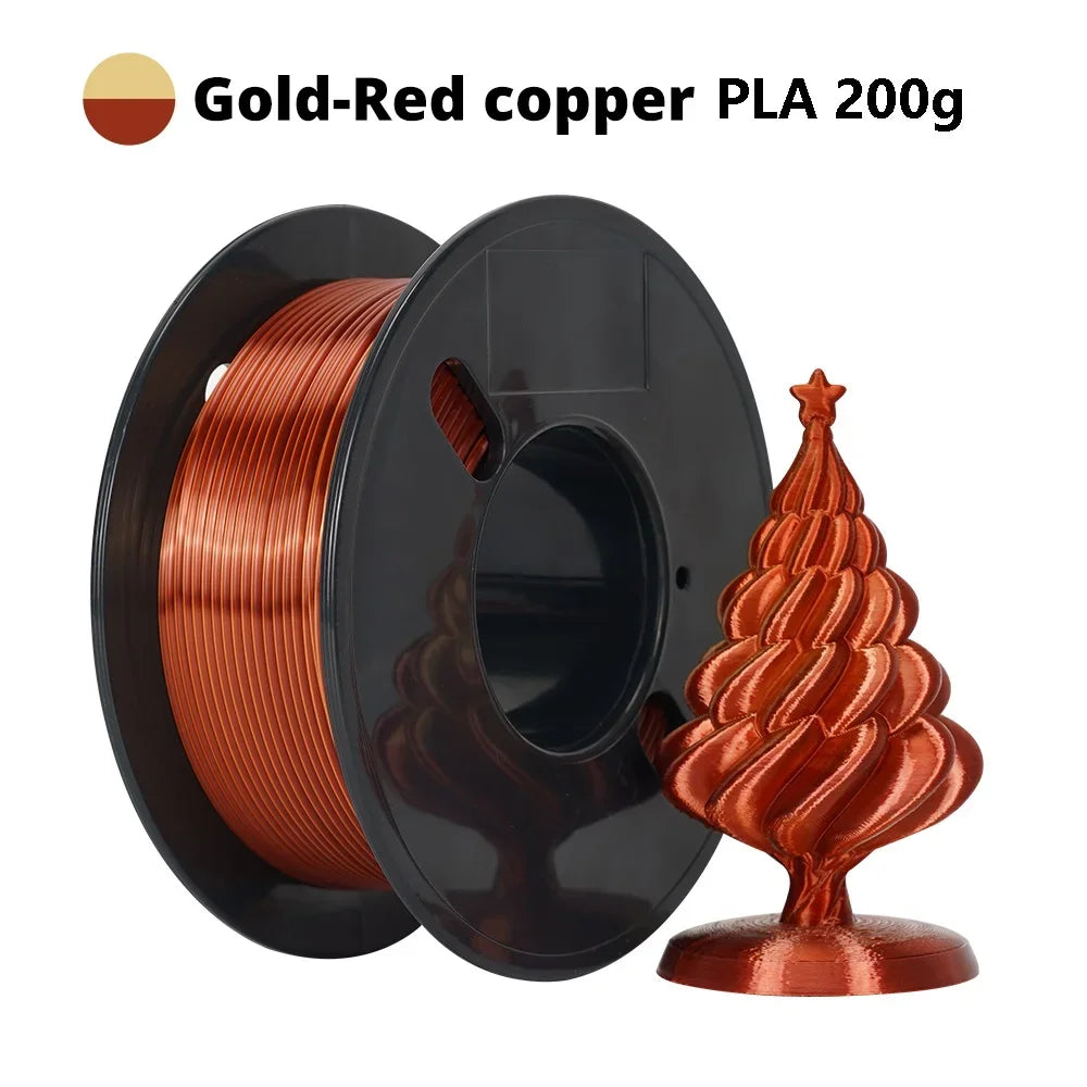 Dual color PLA Filament Multicolor PLA Filament 200g/roll 1.75mm 3D Printer Filament No-Tangling Bubble Free for FDM 3D Printer