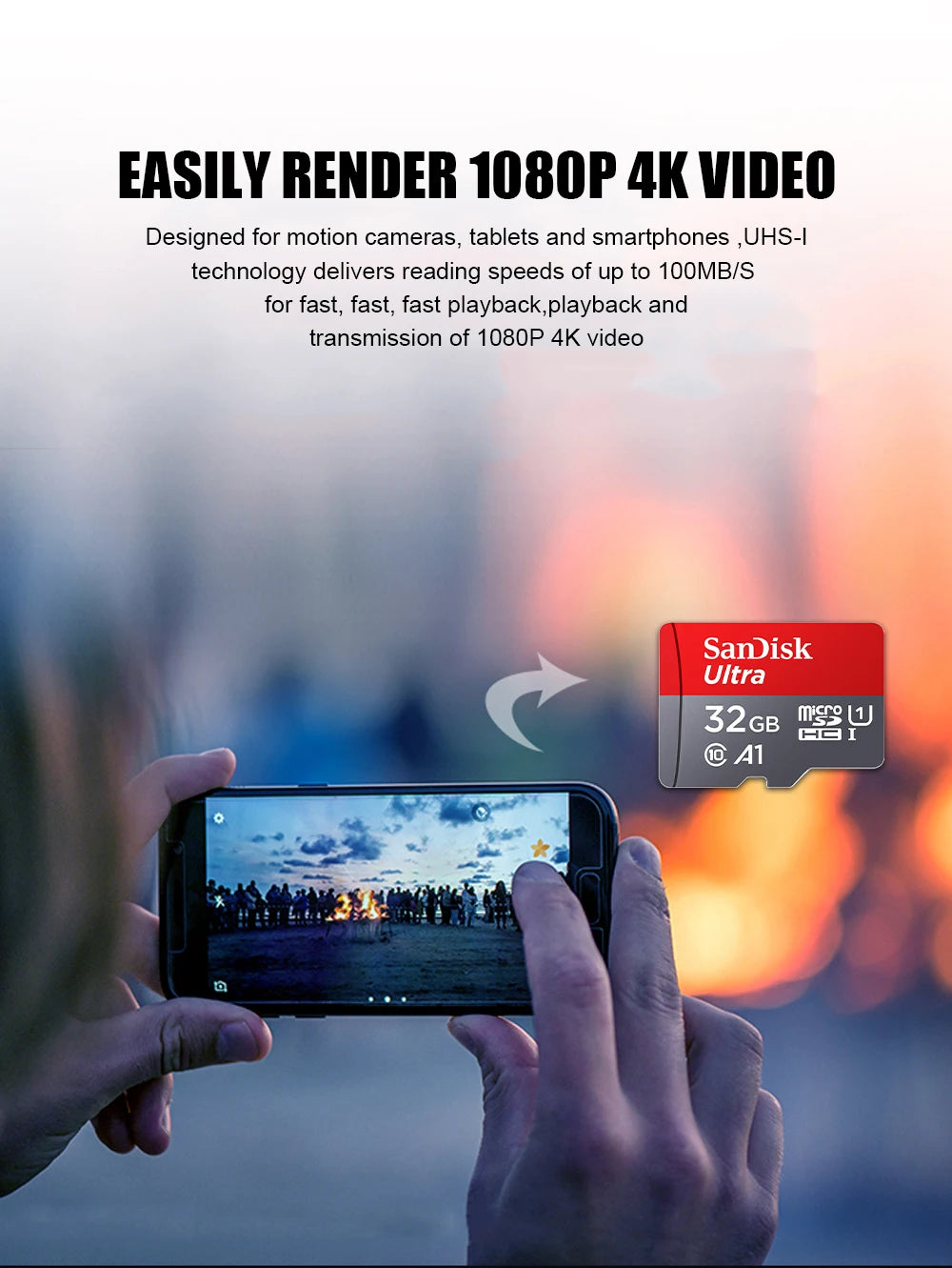 100% Original Sandisk Micro SD Card 128GB Class10 Flash TF Card 128GB Memory Card 128gb memoria disk for samrtphone and table PC