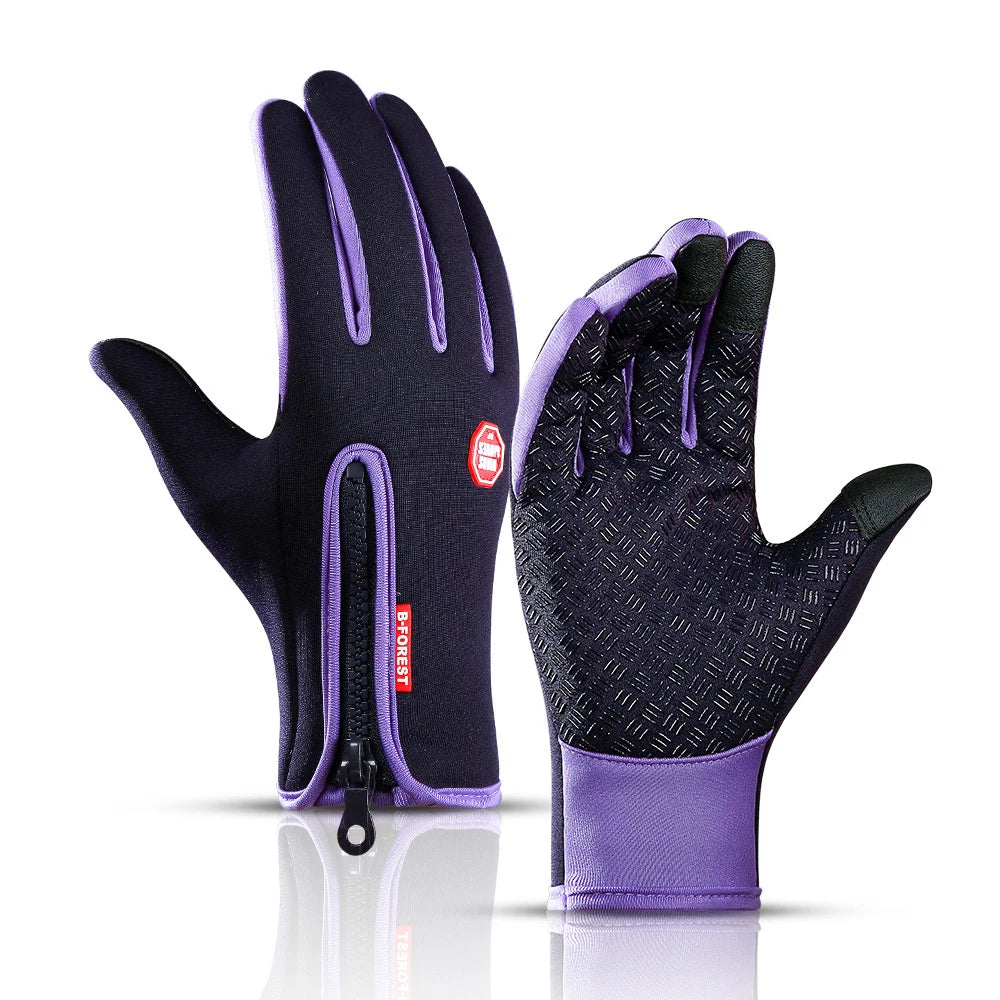 2024 Winter Warm Touchscreen Men's Gloves Sports Fishing Waterproof Ski Army Bike Snowboard Skis Skid Zipper Ladies Gloves