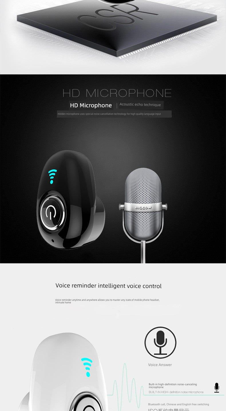 Original Genuine Vivox9 Vivox7plus Mini Wireless Binaural Bluetooth Earphone in-Ear Stereo 4.1