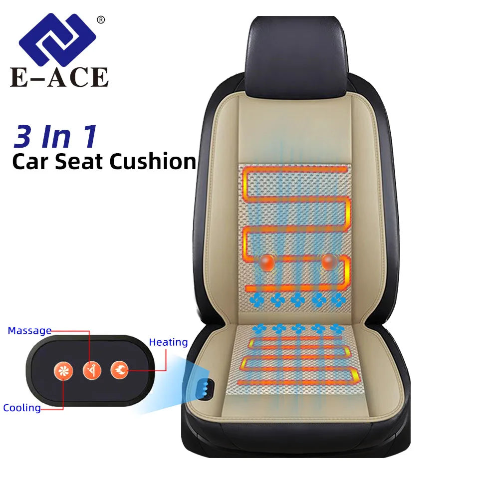 10 Hidden Fans 3 In1 Car Seat Cover Cooling Heating Massage Multi-Functional Seat Car Cool Air Seat Cushion Fast Blow Seat Cover
