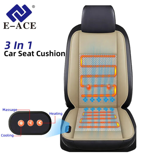 10 Hidden Fans 3 In1 Car Seat Cover Cooling Heating Massage Multi-Functional Seat Car Cool Air Seat Cushion Fast Blow Seat Cover