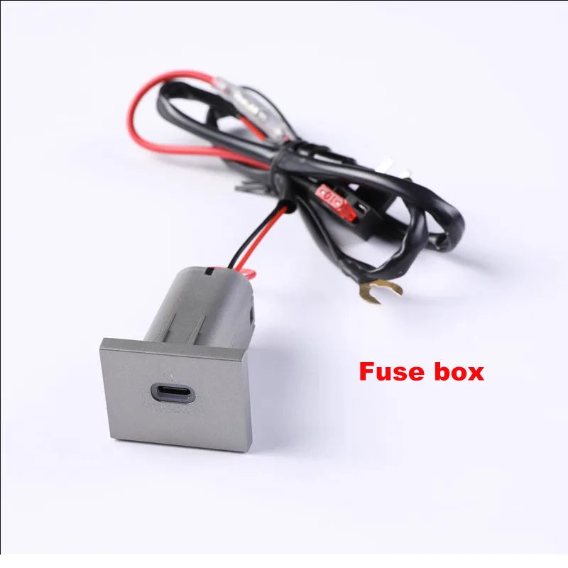 1pc 12V/24V Silvery PD car charger Socket QC3.0 Smart Fast charge USB connector for Ford Focus 2 2004-2010 mk2 Accessories