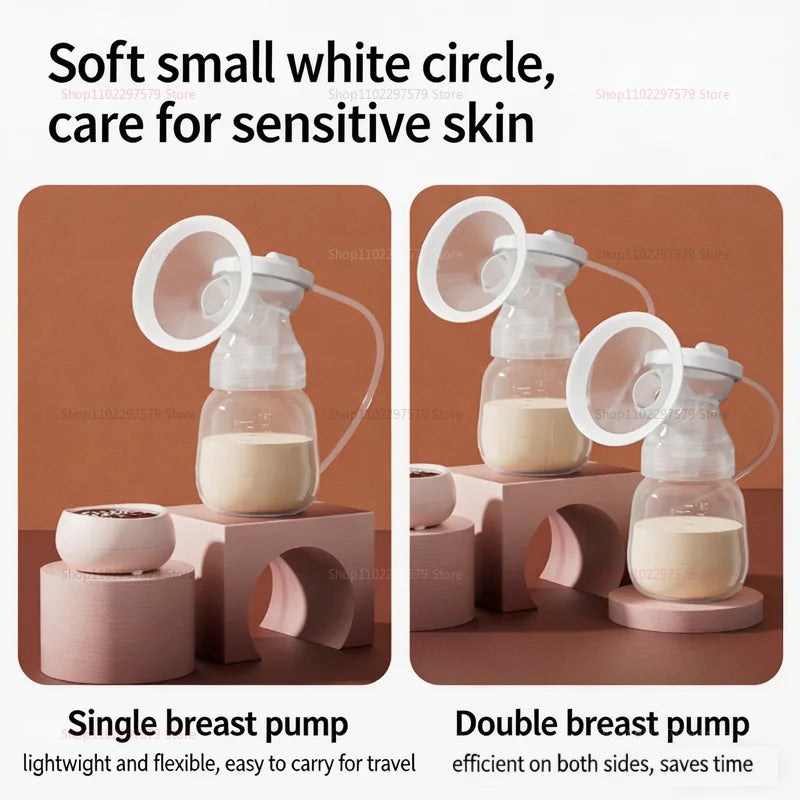 Portable USB Double Electric Breast Pump BPA Free 3 Modes 9 Suction Levels LED Display for Nursing Moms Easy Baby Feeding Gifts