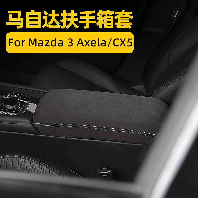 For Mazda CX-5  2019 2020 2021 2022 2023 2024 Mazda 3 Axela Central Control Armrest Box Protective Sleeve Suede Accessories
