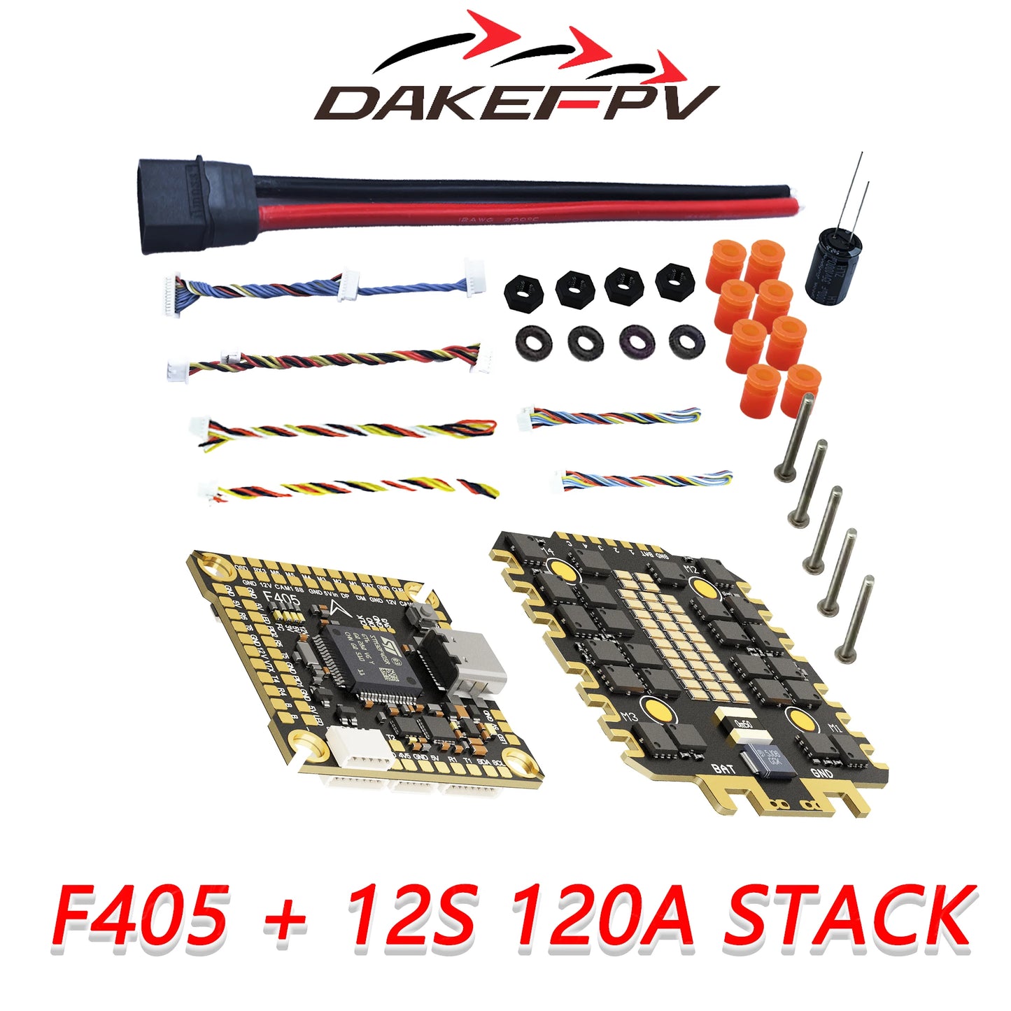 DAKEFPV F405 V3 FC 12S 100A / 120A Stack Betaflight Ardupilot INAV F4 Flight controller for FPV Freestyle Drone Model