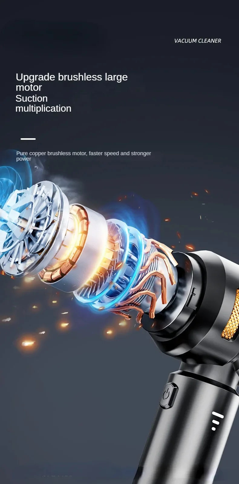 Car Vacuum Cleaner Wireless Mini Handheld Strong Suction Cleaning Machine Portable Vacuum Cleaner for Car Home