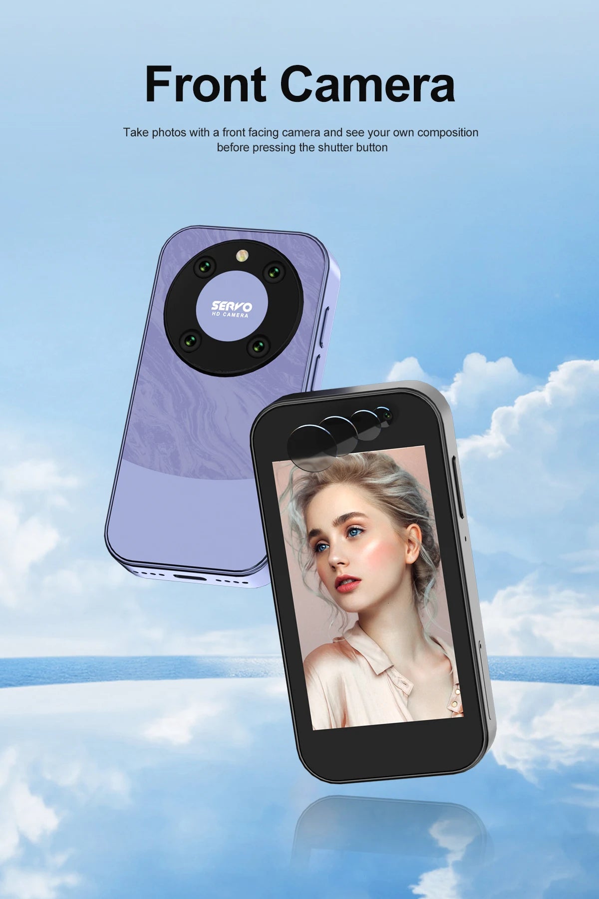 SERVO KING 9000 3.0" HD Display Small Smartphone Android 10.0 Network 4G LTE 2GB+16GB 2000mAh Face Recognition Mini Mobile Phone