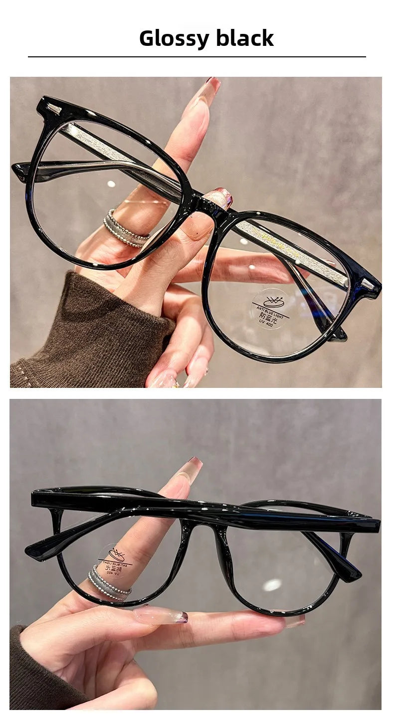 EYORA Minimalist Square Round Reading Glasses for Women Photochromic Anti Blue Light Intelligent Progressive Multifocal Lenses