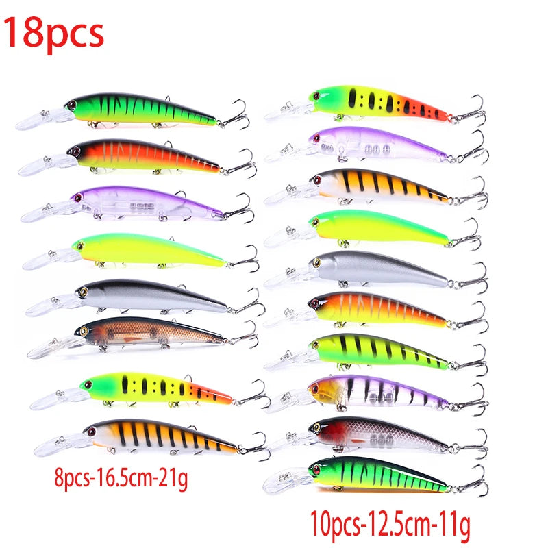 1pcs 16cm 20g Deep Diving Large Minnow Wobbler Lure Artificial Hard Bait Crankbait Bass Pike Perch Walleye Fishing Tackle
