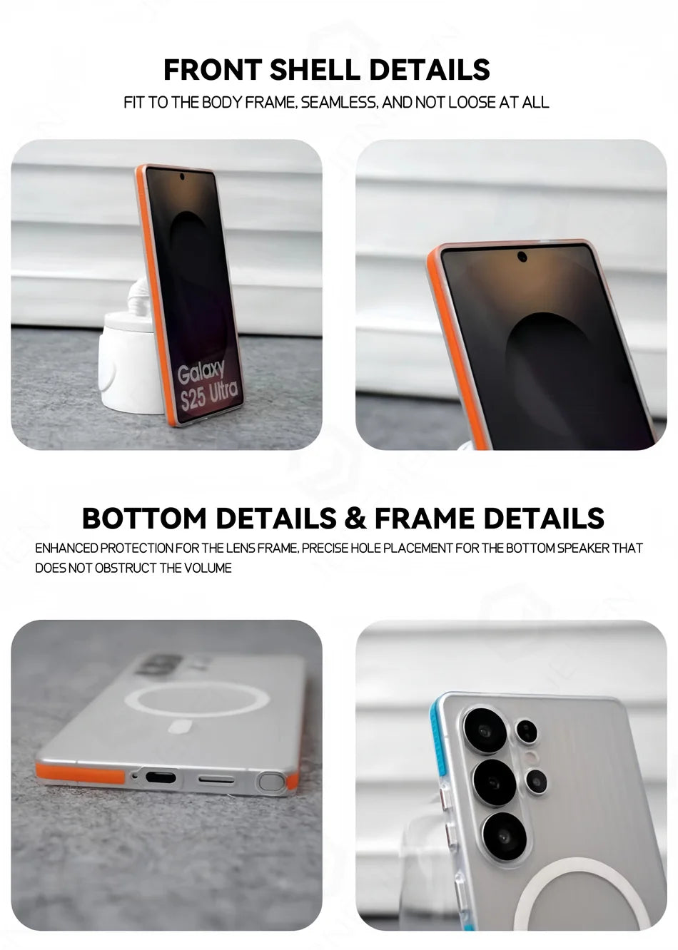 Luxury 3D Corrugated Pattern Non-slip Matte Clear Case For Samsung Galaxy S23 S24 Ultra S25 Plus Magnetic Hard Cover For Magsfe