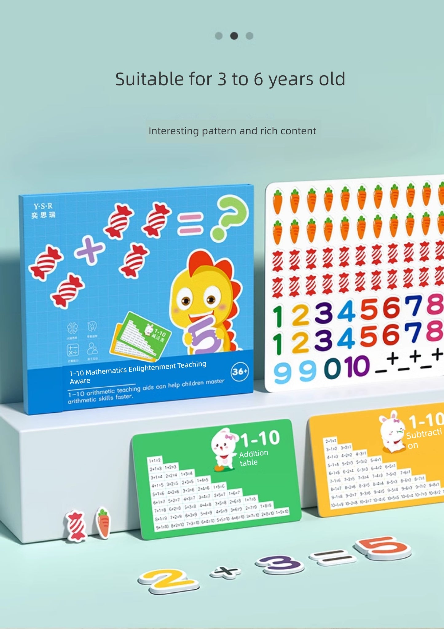 Kindergarten Mathematics Addition and Subtraction Teaching Aids Handy Gadget 10 Grid Number Less than 20 Kids Arithmetic Decomposition Enlightenment 0-10