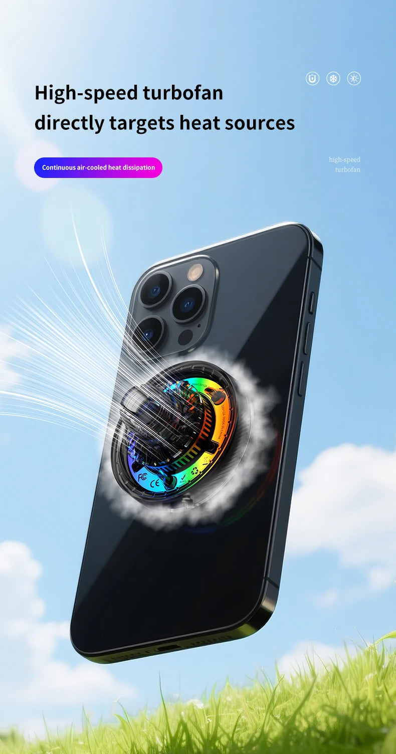 25W Air Cooling qi2.2 Car Magnetic Wireless Charger RGB Light  Phone Holder For Magsafe iPhone 17 16 15 14 13 12 Fast Charging