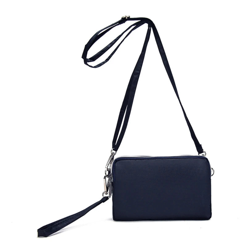 New Trendy Three-layer Women Sports Wallets Crossbody Mobile Phone Bag Pouch Messenger Clutch Bag Coin Purse Outdoor Handbag