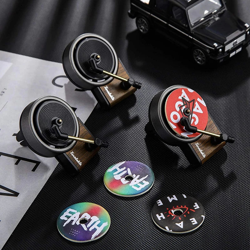 Car Air Freshener in Retro Style Record Player Design Air Fresheners Car Fragrance Diffusers Clips Clip Perfume