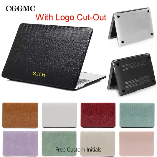 Free Print Name Laptop Case For Macbook New Air 13.3'' Pro Retina 14 " Computer Hard Case With Logo Cut-Out Free Print Name