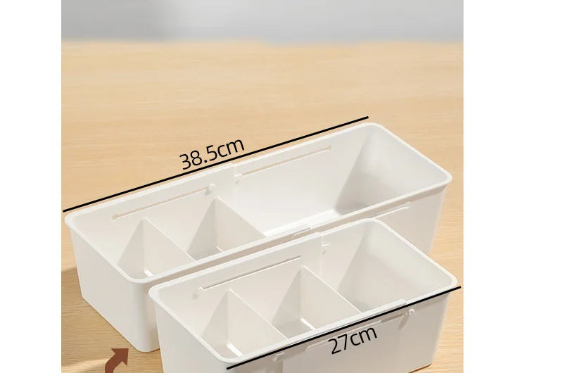 Extendable Drawer Organizer with Adjustable Dividers for Underwear Makeup Socks Office Supplies Kitchen Cabinet Home Storage Box