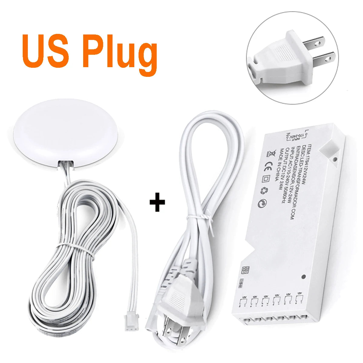 DC12V LED Lighting Transformer With Dimmable Touch/Hand Sweep Motion Sensor Switch Power Supply LED Driver 4-10 Dupont Ports