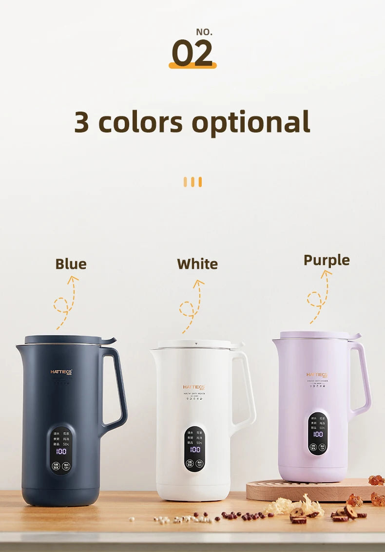 800ml Portable Electric Kettle Multifunctional Health Pot Thermo Pot Smart Teapot Travel Boiled Water Kettle Multi Cookers 220V