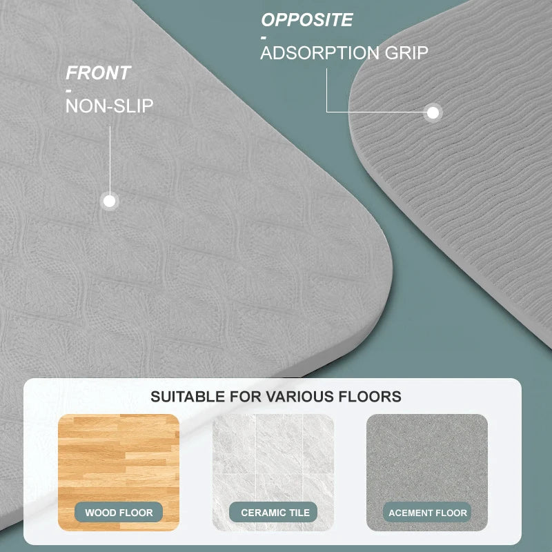 190CM Yoga Mat High Density Anti-Tear Exercise Mat Extra Long & Wide Non Slip Workout Mat with Carrying Strap for Sports Fitness