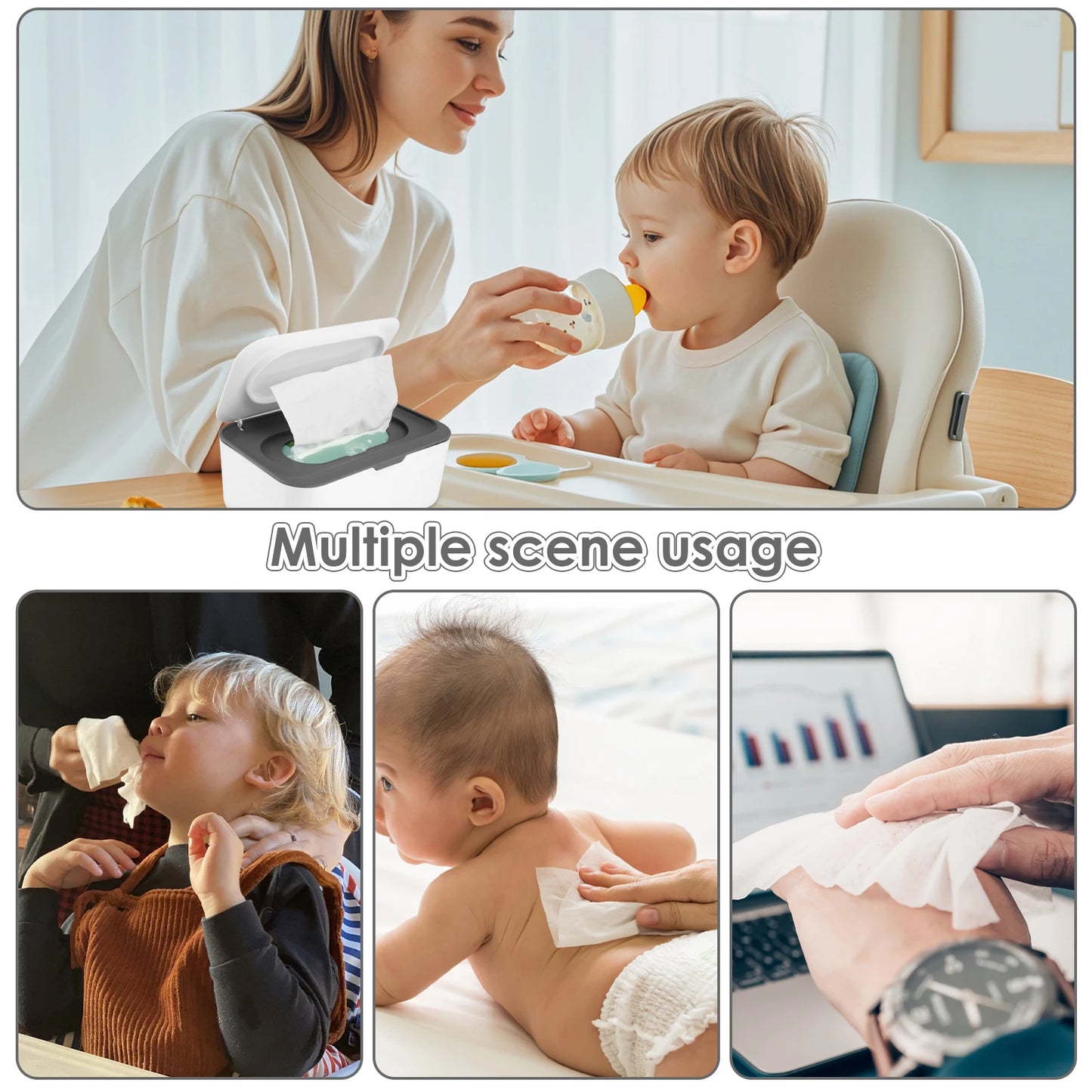 1/2Pcs Wet Tissue Box Paper Dispenser Portable with Lid Tissue Storage Box Holder Dustproof Baby Car Organizer Napkin Container