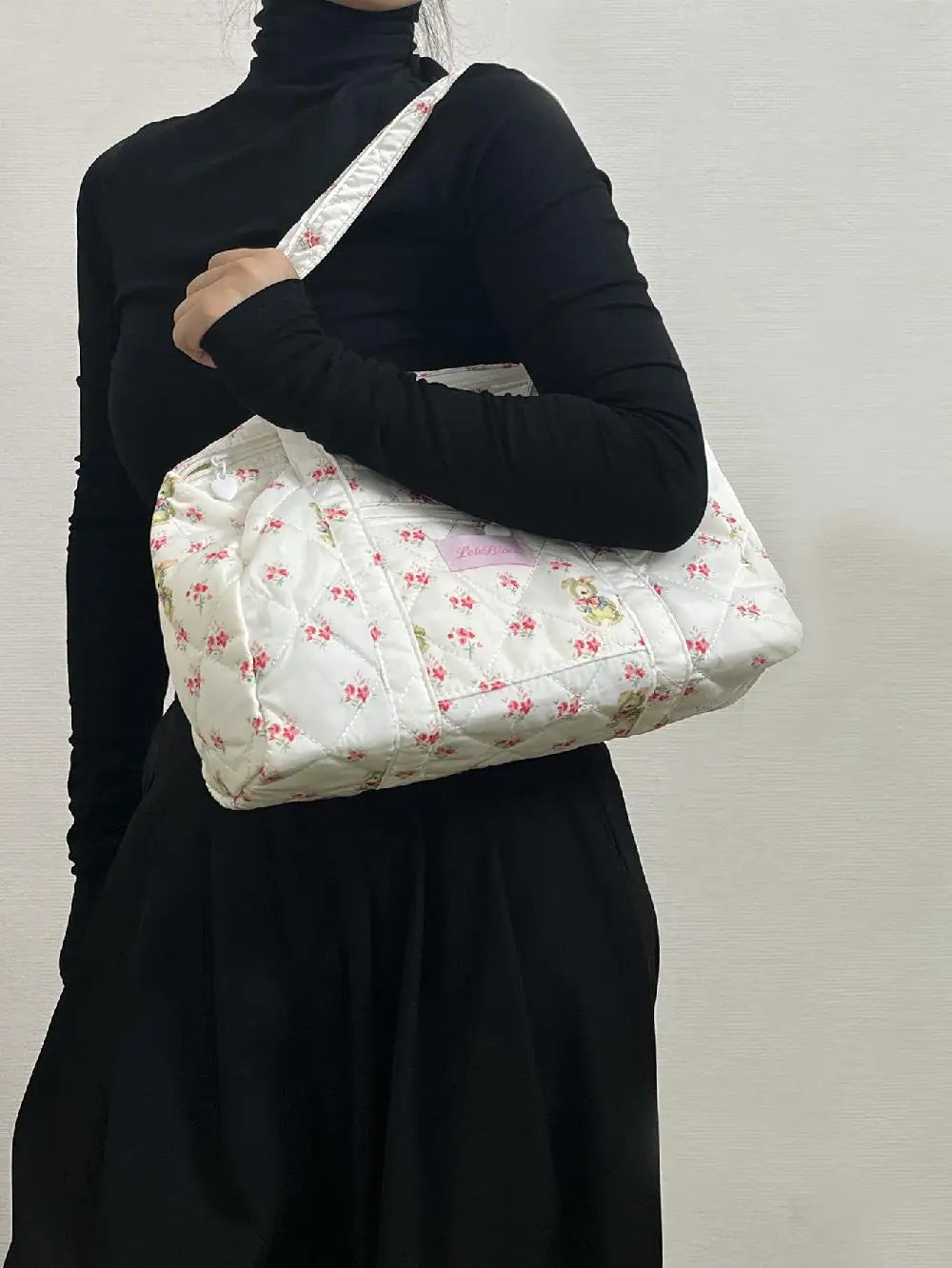 Korean Style Stroller Organizer Bags Flower Multi-pocket Floral Mummy Bag Portable Baby Care Storage Women Handbag Outdoor