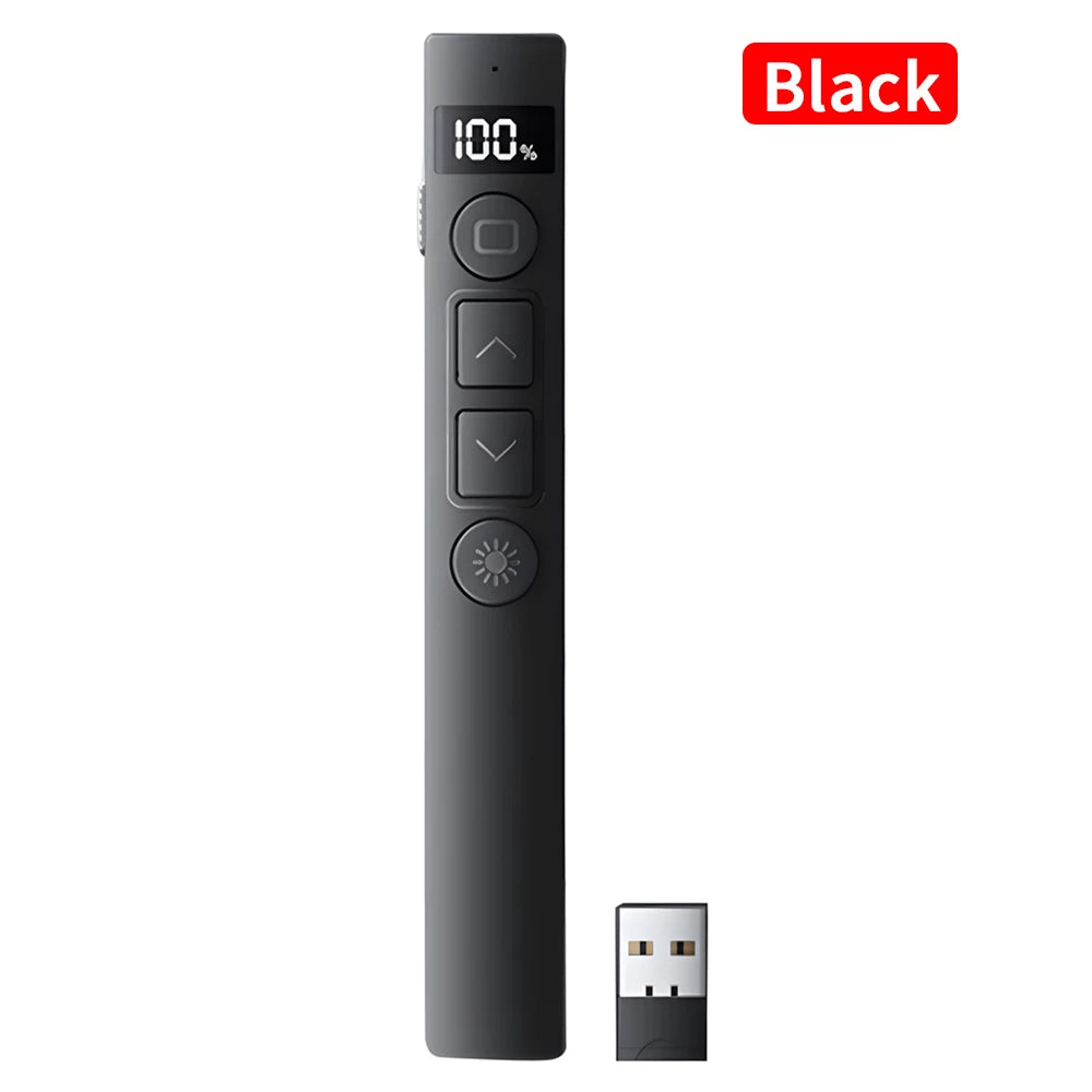 Powerpoint Pointer Wireless Presentation Clicker USB Rechargeable Remote Control Page Turning Pen for Speech Teacher Presenter